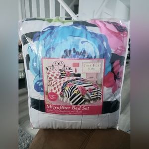 New Floral Microfiber Bedset 2pc